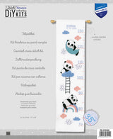 Mesureur. Les pandas s'endorment - Vervaco - Kit de point de croix PN-0191629