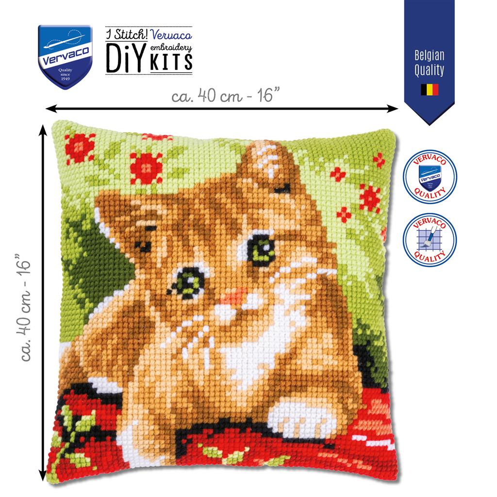 Sweet kitten - Kit to create a pillow - Vervaco PN-0195926