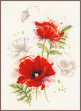 Coquelicots - Lanarte - Kit de point de croix PN-0196178