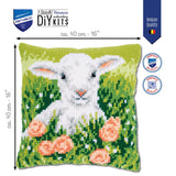 Cordero Entre Flores - Kit para crear una almohada - Vervaco PN-0196783