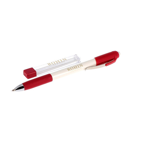 Crayon marqueur mécanique à craie blanche Bohin - Avec mines blanches extra fines incluses