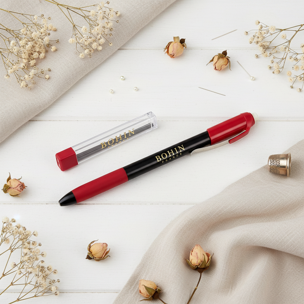 Crayon à craie extra fin Bohin - Noir pour couture et patchwork