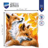 Foxes in autumn - Kit to create a pillow - Vervaco PN-0198004