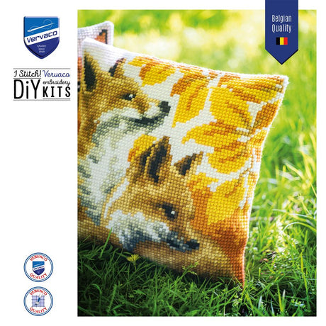 Foxes in autumn - Kit to create a pillow - Vervaco PN-0198004