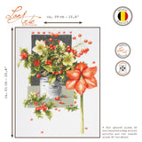 Holly Jolly Amaryllis - Lanarte Cross Stitch Kit PN-0201763