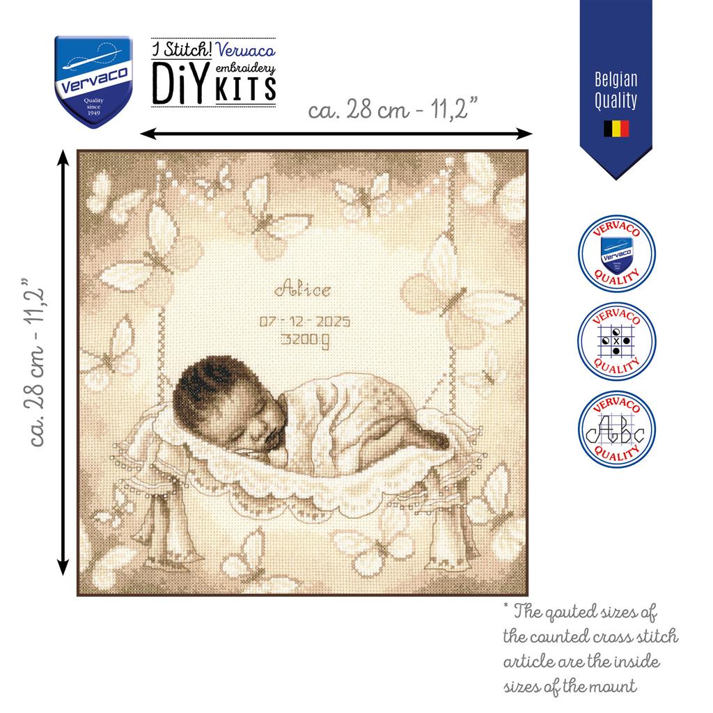 Baby in hammock - Vervaco - Kit de punto de cruz PN-0202504