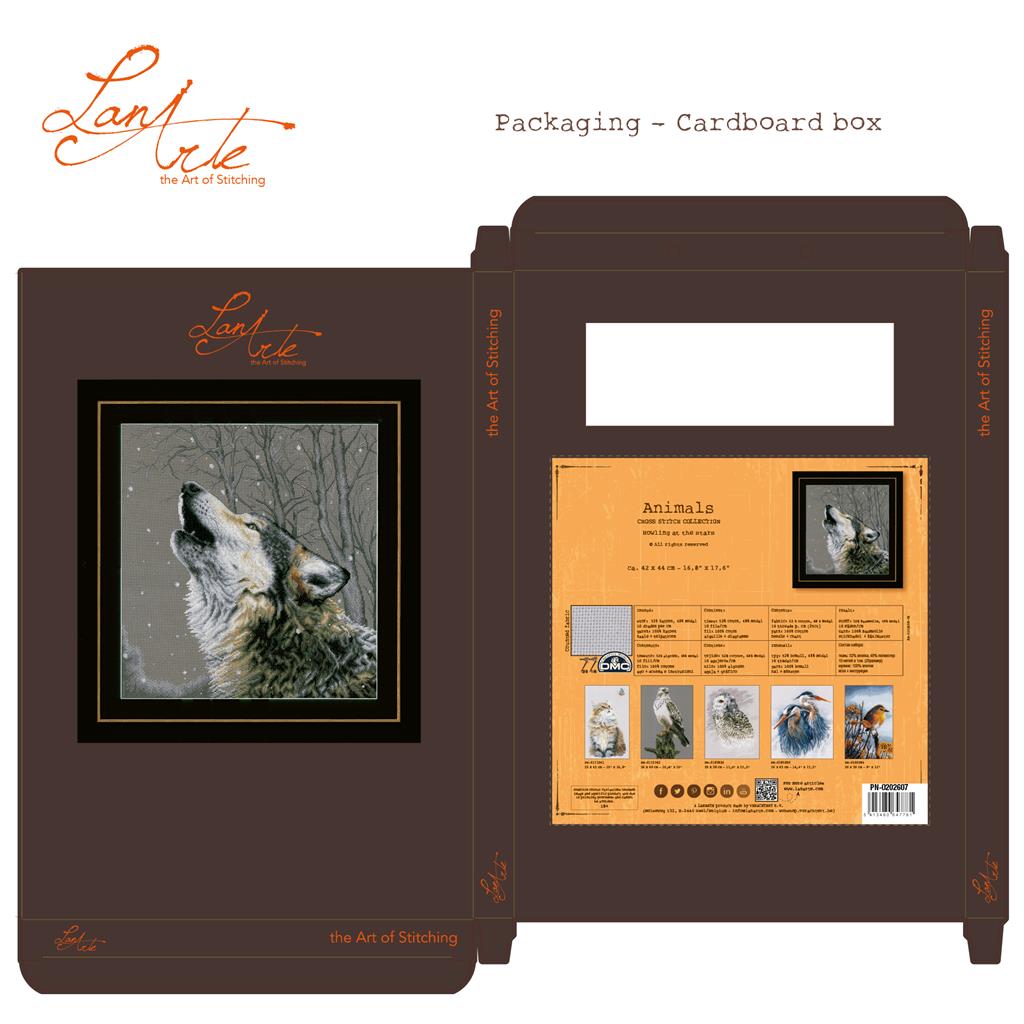 Wild Song: Cross Stitch Kit 'Howl to the Stars' PN-0202607 by Lanarte