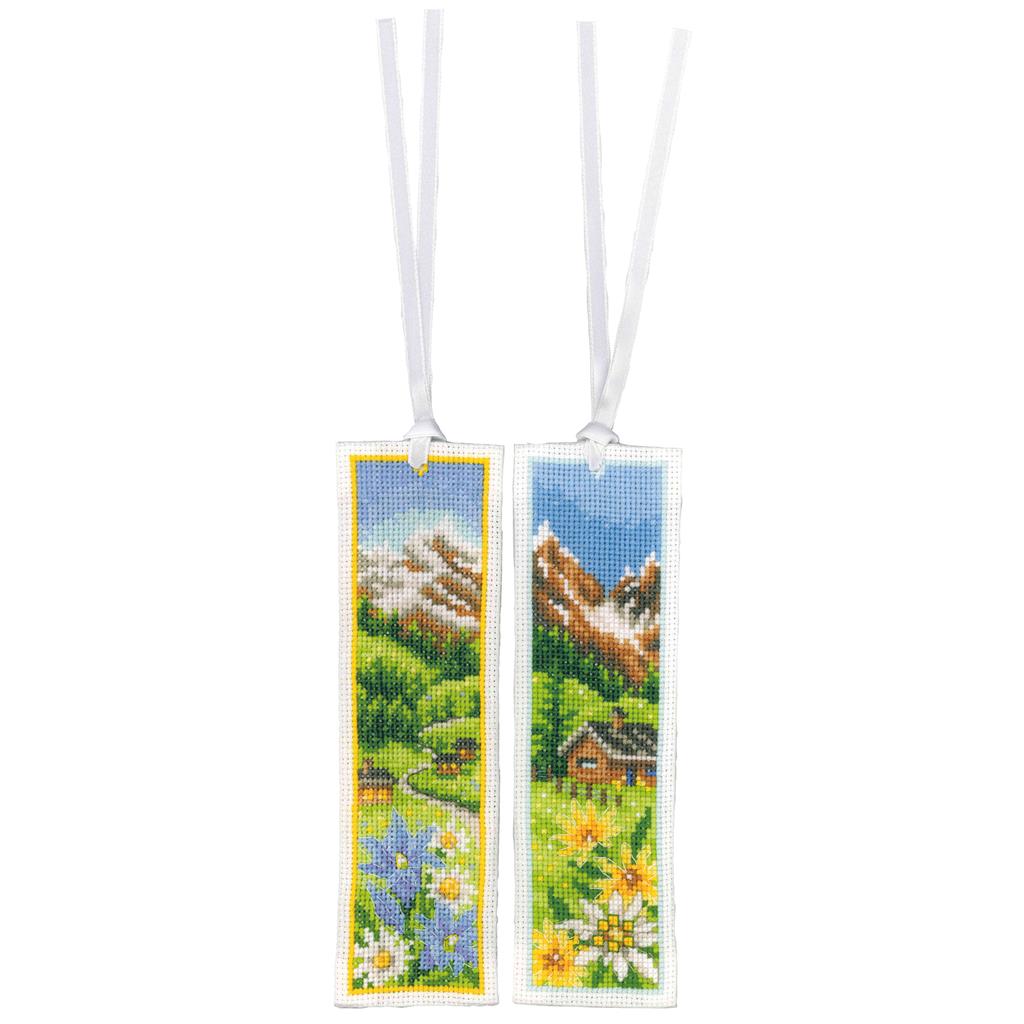Bookmark Kit "Alpine Meadow" Set of 2 - Vervaco