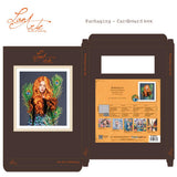 Lanarte The Peacock’s Muse Cross Stitch Kit with DMC threads and metallic accents