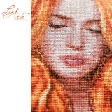 Lanarte The Peacock’s Muse Cross Stitch Kit with DMC threads and metallic accents