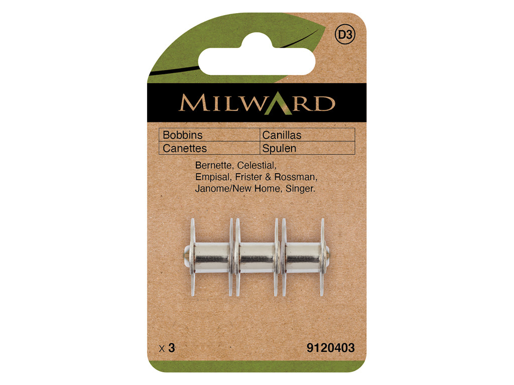 Milward Standard Metal Bobbins - Pack of 3
