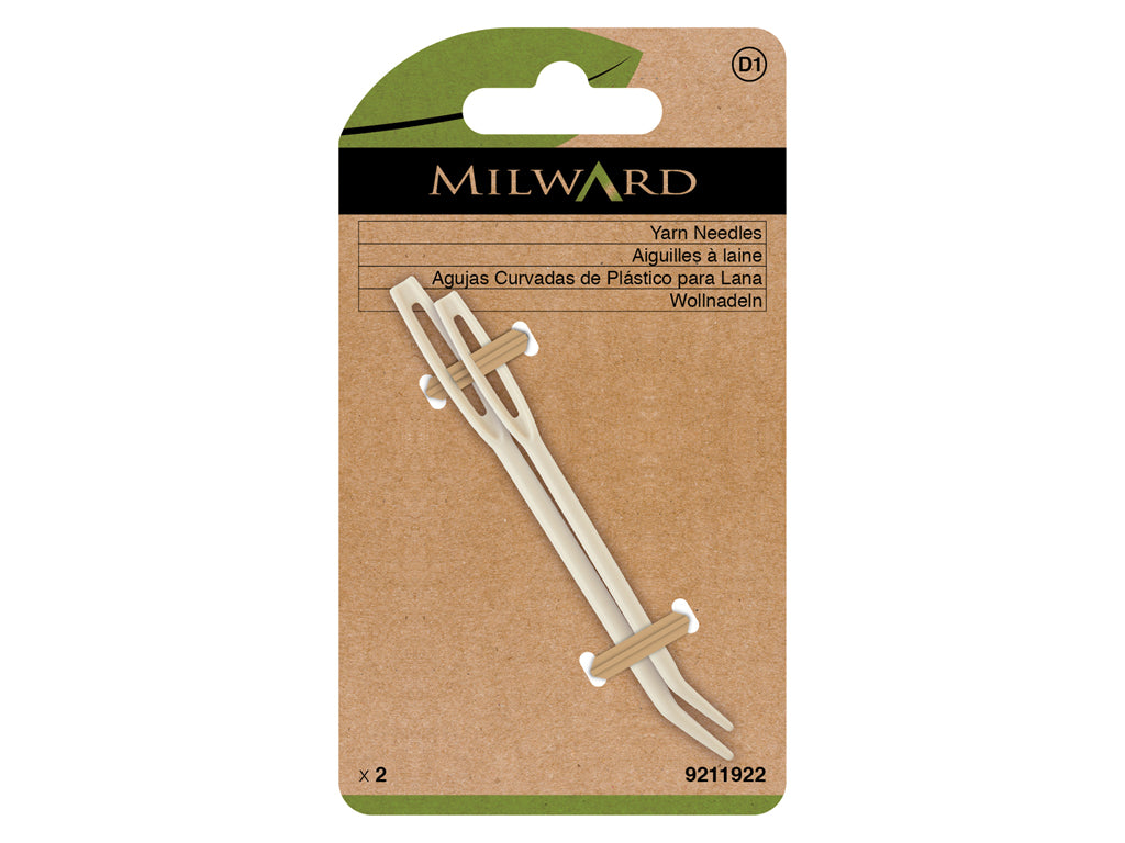 Vista adicional de Agujas para lana Milward 9211922 – Agujas Curvas Laneras de Plástico para Lana – Color Blanco