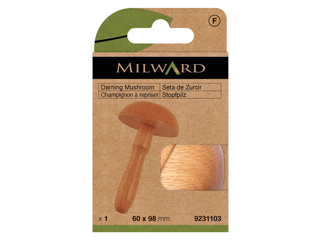 Milward Darning Mushroom - Outil en bois pour les réparations textiles