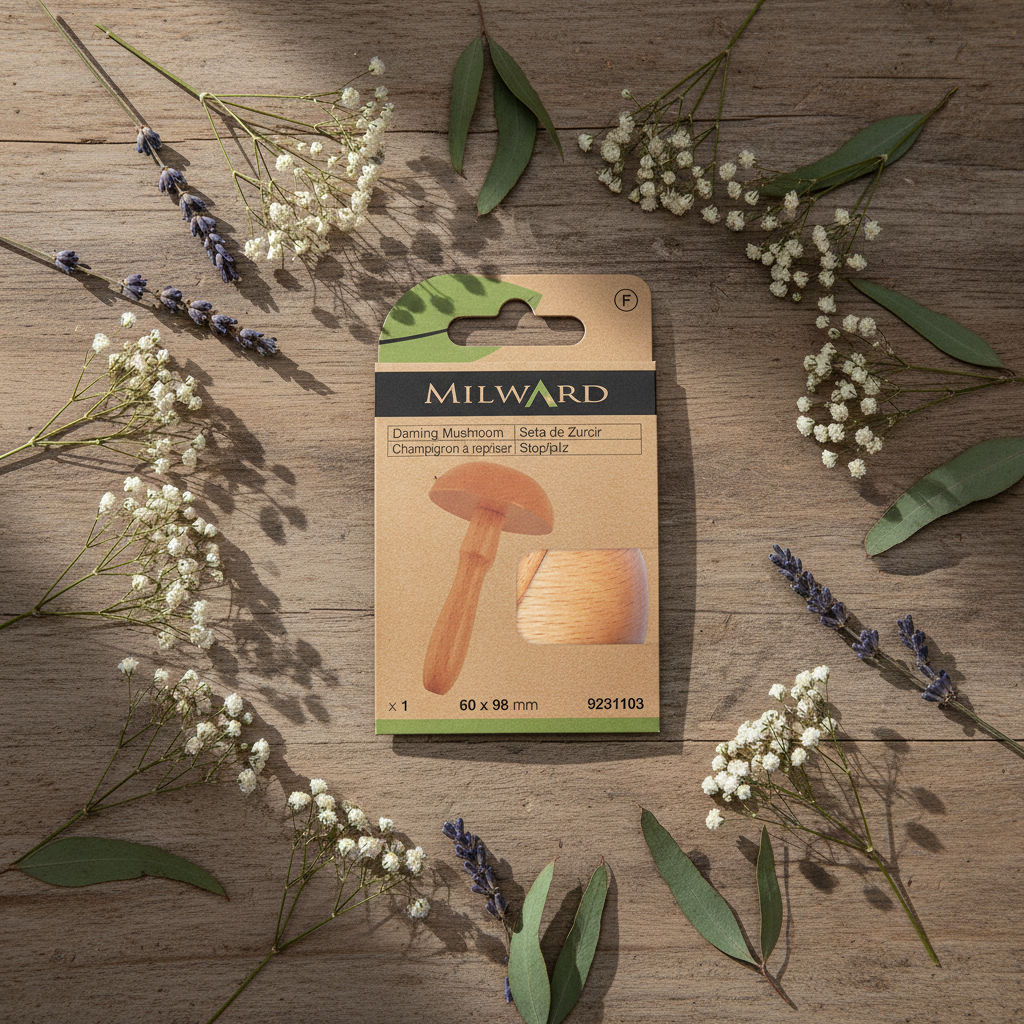 Milward Darning Mushroom - Outil en bois pour les réparations textiles