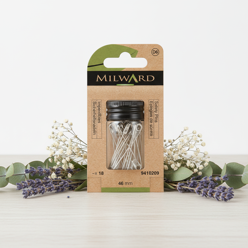 Pack of 18 46 mm Safety Pins - Milward