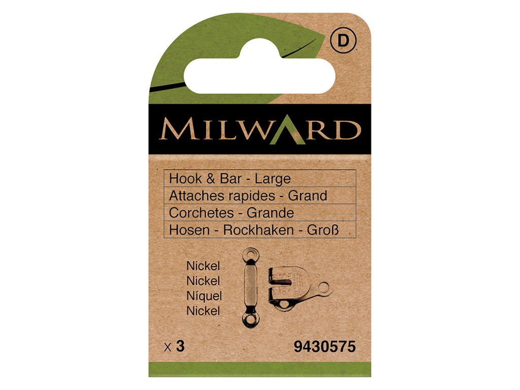 Milward Grands fermoirs de jupe en nickel