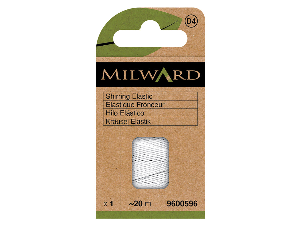 Fil élastique Milward pour vos projets de couture – 20 m, blanc