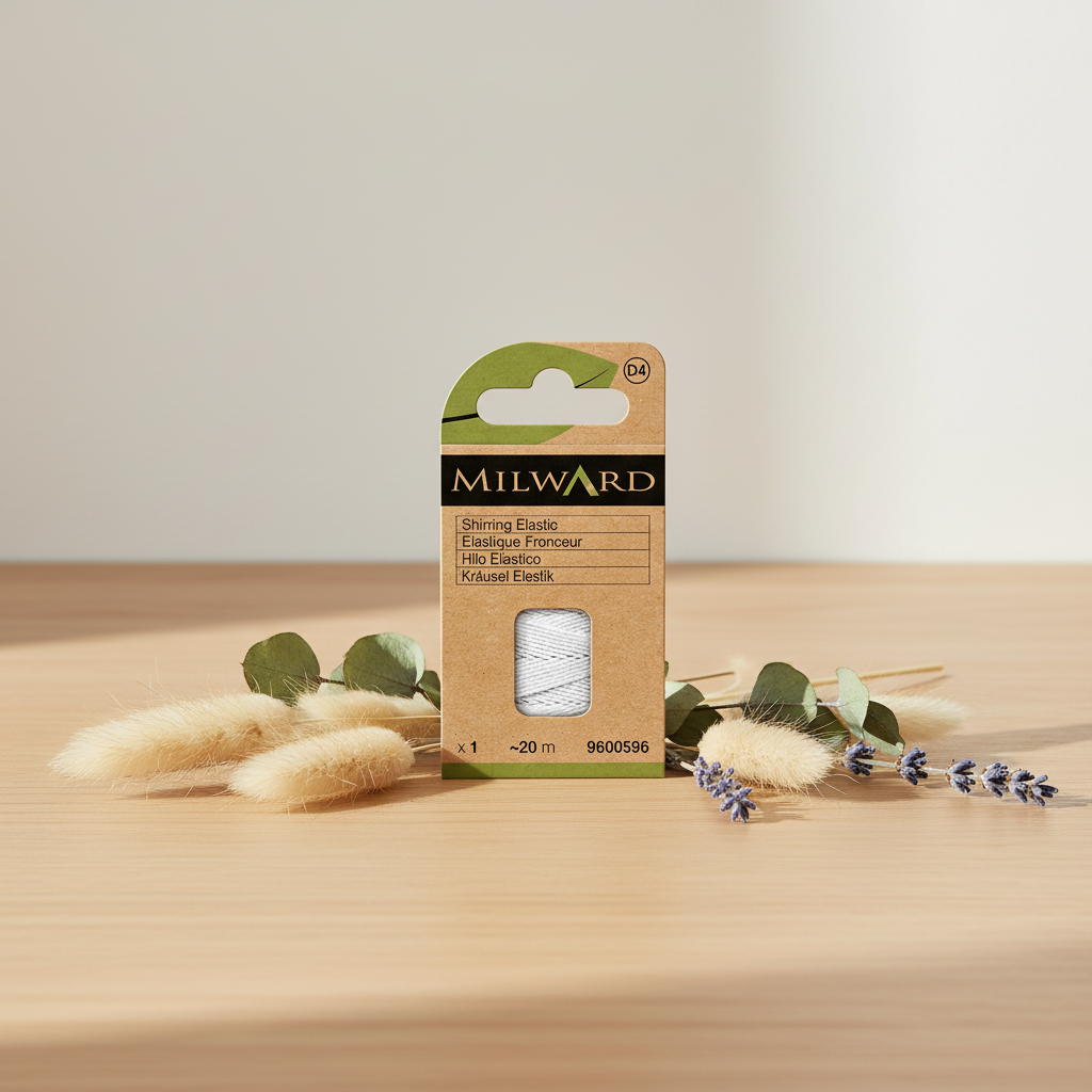 Hilo Elástico Milward para tus Proyectos de Costura - 20m, Blanco