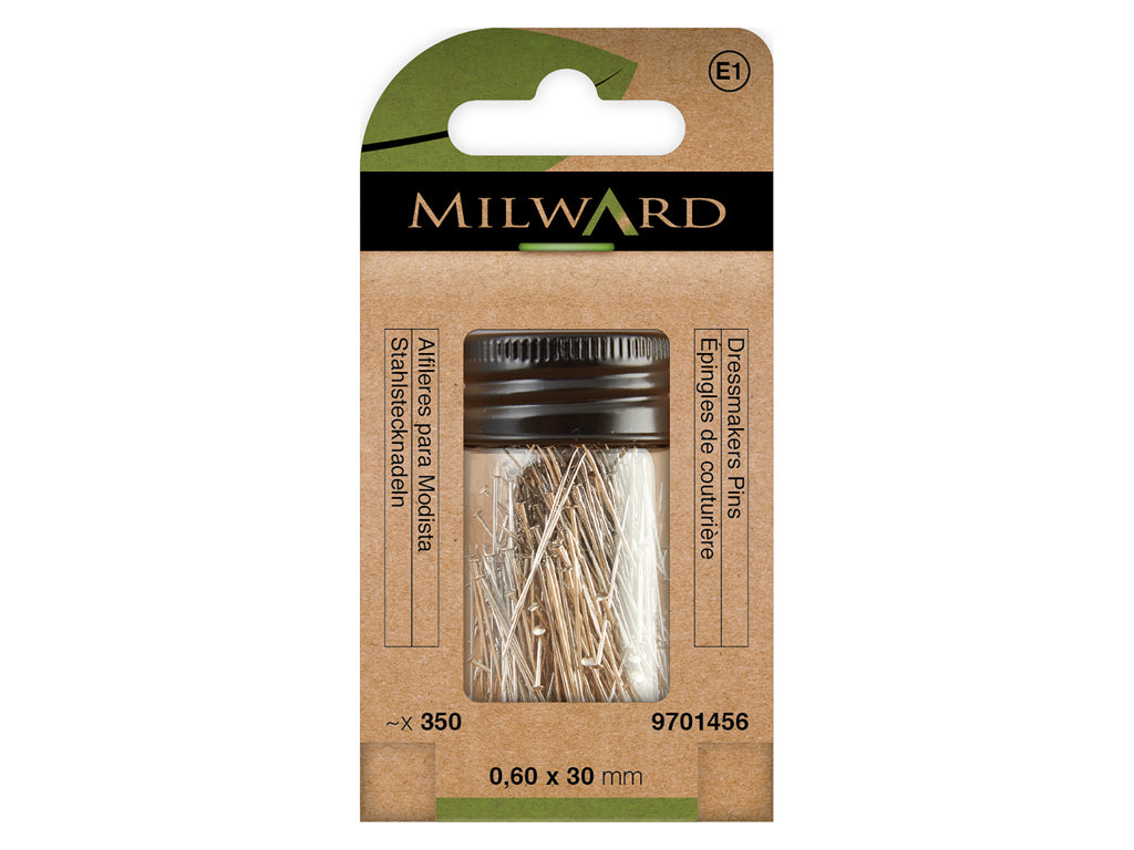 Vista adicional de Alfileres Milward 9701456 – : de Acero para Modistas, 350 Unidades 0,60x30 mm