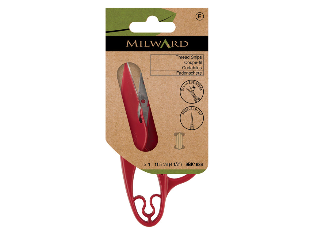 Milward: 11.5 cm Precision Thread Trimmer in Vibrant Red Color