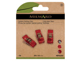 Clips Sujetadores de Tela Milward 26x10mm - Pack de 50 en Color Rojo