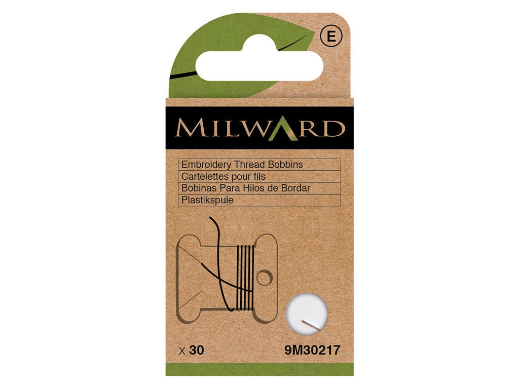 Pack de 30 Bobinas de Plástico Milward: Organiza tus Hilos de Bordar