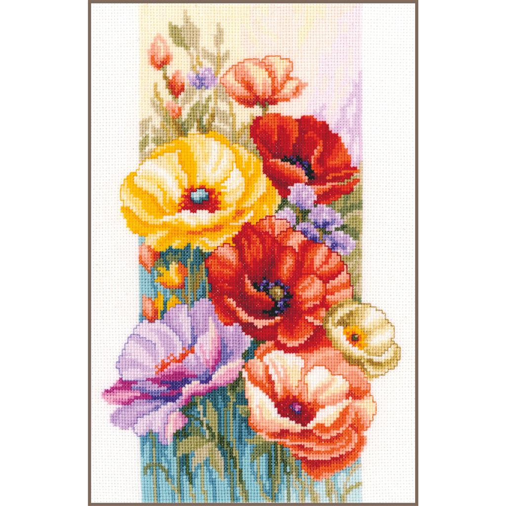 Cross Stitch Kit "Lovely Poppies" - Vervaco