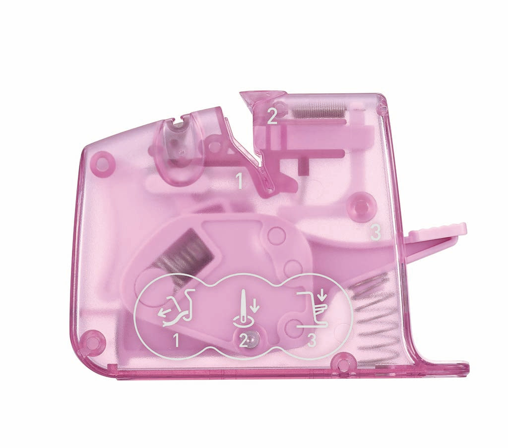 Enhebrador de agujas Clover 4074 de mesa, dispositivo compacto para enhebrar agujas de costura de forma rápida y sencilla