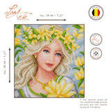 LanArte Romance Floración – Kit de Punto de Cruz Contado 18 × 18 cm
