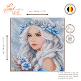 LanArte Romance Escarcha – Kit de Punto de Cruz Contado 18 × 18 cm