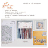 LanArte Romance Escarcha – Kit de Punto de Cruz Contado 18 × 18 cm