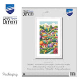 Vervaco Paisaje con Casitas – Kit de Punto de Cruz Contado 16 x 28 cm