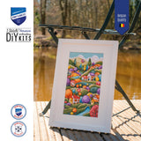 Vervaco Paisaje con Casitas – Kit de Punto de Cruz Contado 16 x 28 cm