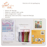 Kit de punto de cruz Lanarte Florian the Fox con zorro jardinero