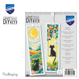 Vervaco 0217771 Gatos en el Jardín – Kit de Punto de Cruz para 2 Marcapáginas de 6 x 20 cm