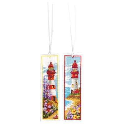 Kit de Punto de Cruz Marcapáginas Faros – Set de 2 | Vervaco