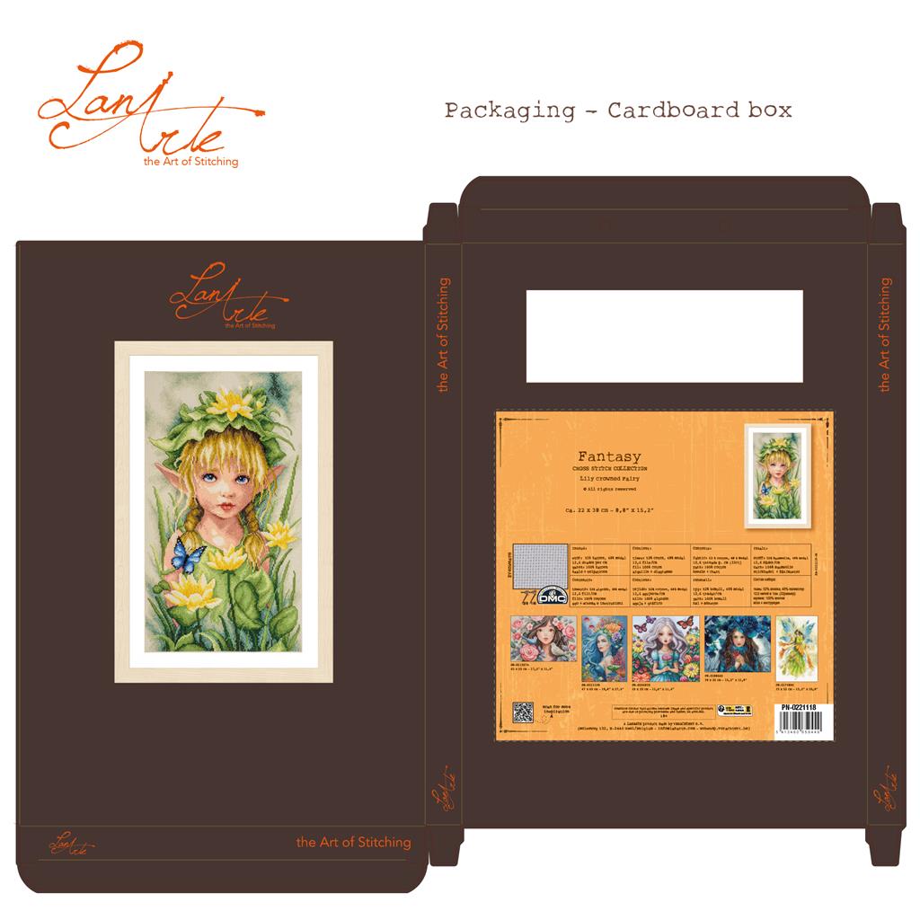 Kit de point de croix Lanarte – Fée couronnée de lys PN-0221118