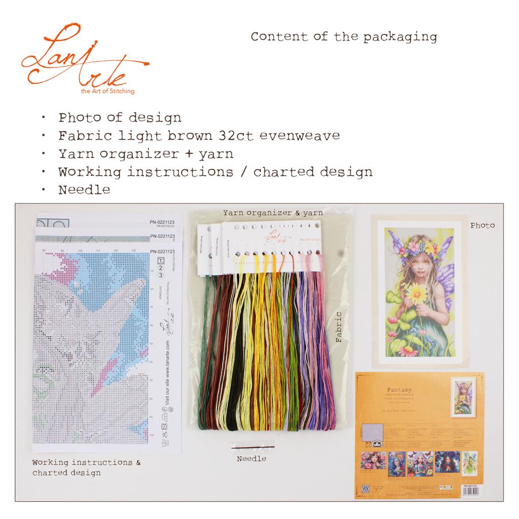 Kit de Punto de Cruz Lanarte – Flora’s Little Guardian PN-0221123