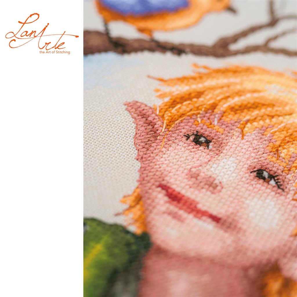 Cross Stitch Kit "Chatter Among the Leaves" PN-0221128 | Lanarte Premium