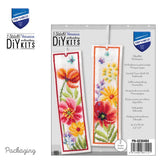 Kit de marque-pages Vervaco Coquelicots et fleurs sauvages, lot de 2 avec fleurs des champs