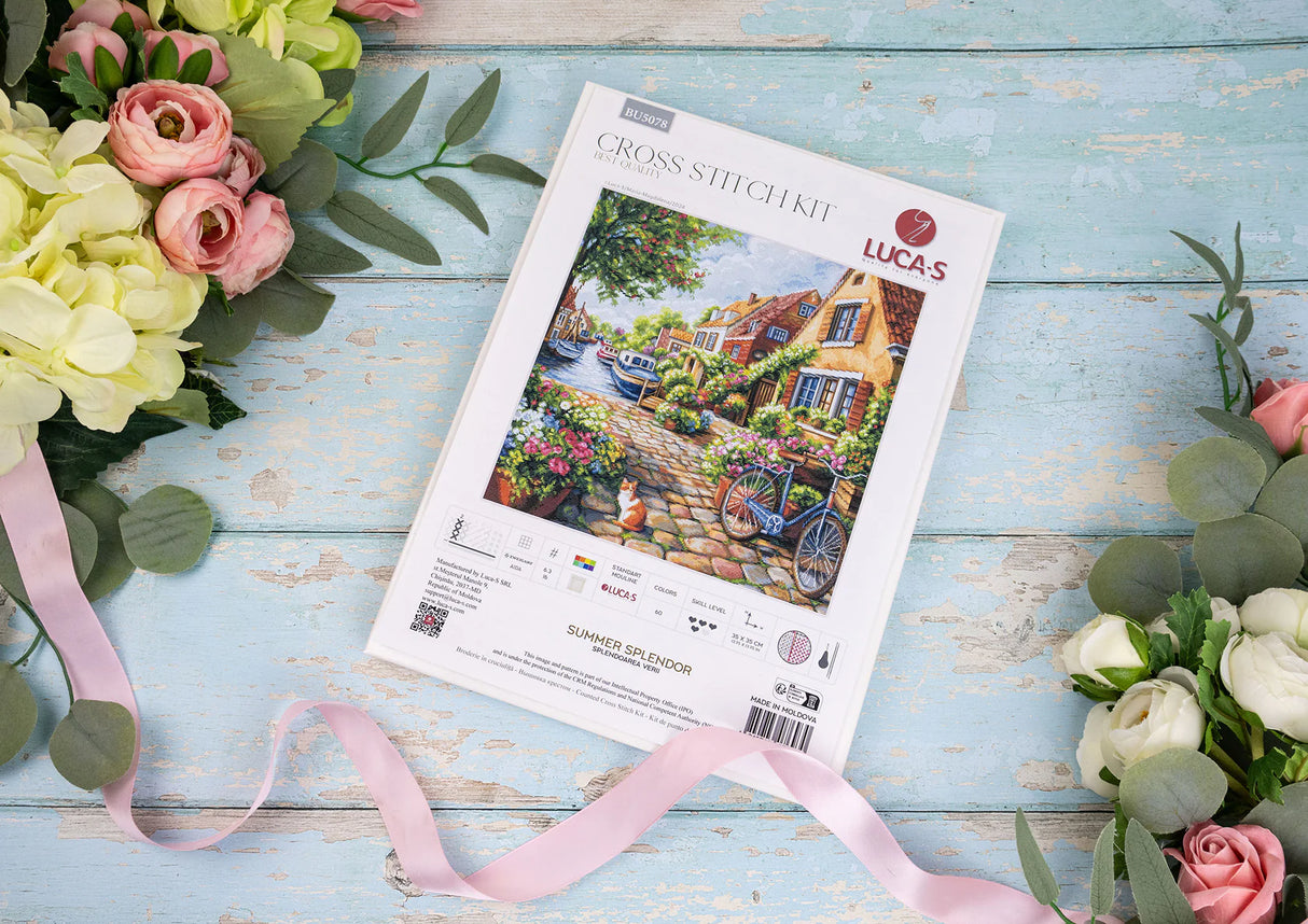Portada del kit de punto de cruz Luca-S Summer Splendor BU5078