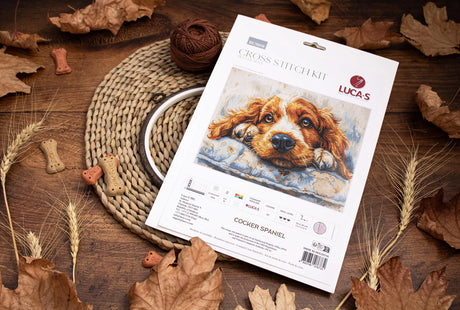 Packaging del kit de punto de cruz Luca-S Cocker Spaniel BU5058