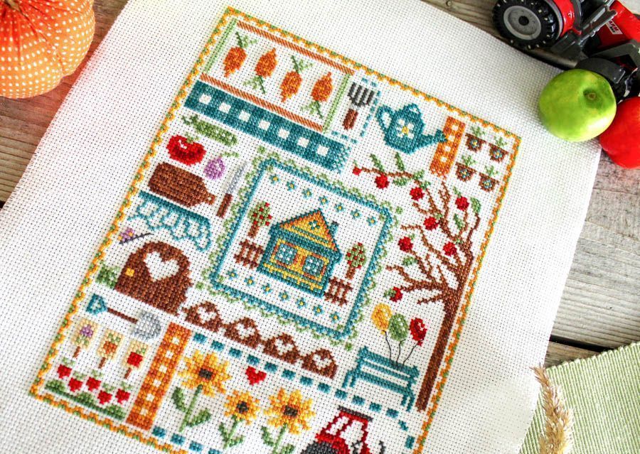 Cross Stitch Kit "Sampler. In My Favorite Country House" SNV-846 by MP Studia