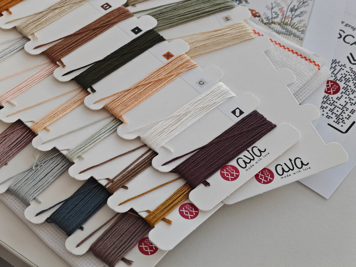 Kit de Punto de Cruz AVA Stitch – Ratón de Cuento de Otoño P012
