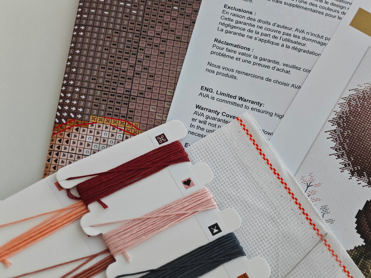 Kit de Punto de Cruz AVA Stitch – Ratón de Cuento de Otoño P012