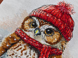 Kit de broderie hibou - Point de croix créatif et charmant de Stitch and Art P009