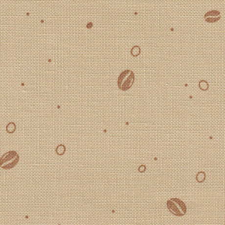 Tela de lino premium Zweigart Belfast 32 ct Coffee con motas naturales para bordado a mano