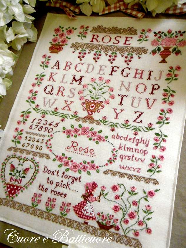 Rose Sampler - Cuore e Batticuore - Cross Stitch Chart