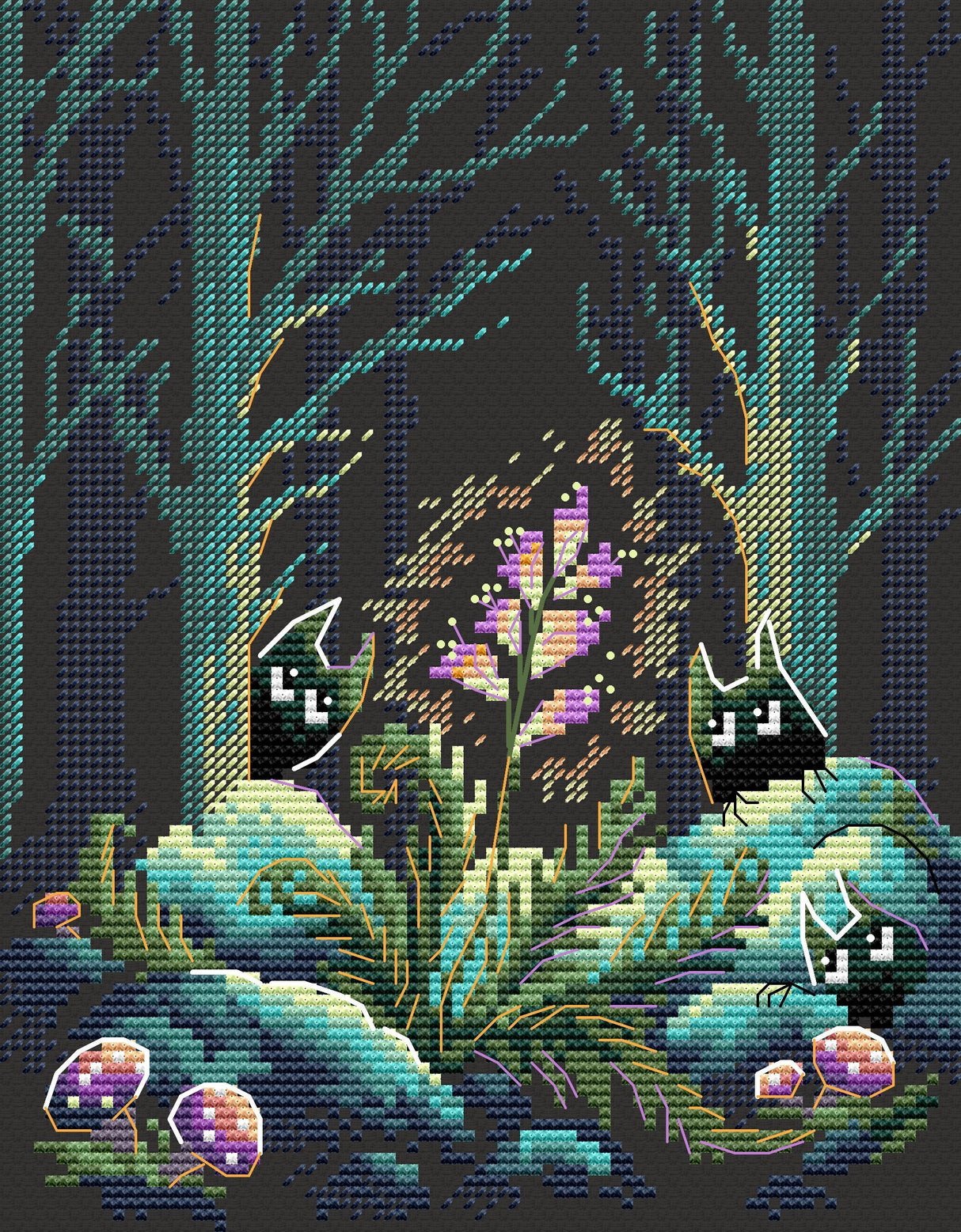 Cross Stitch Kit "Fern Blossom" SM-662 by MP Studia