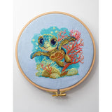 “Baby Sea Turtle” Cross Stitch Kit Aine A1037 – Sea Turtle 15×15 cm